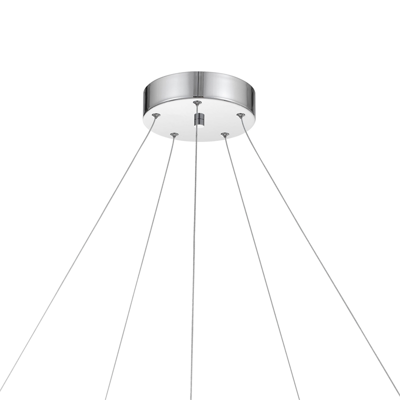 Zemy Pendant Light Fixture w LED Lights-Angled Wood-30 Inch Brown
