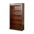 Odell Bookcase w 5 Adjustable Shelves- Dark Brown Slate Inlay 60 Inch