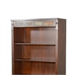 Odell Bookcase w 5 Adjustable Shelves- Dark Brown Slate Inlay 60 Inch