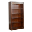 Odell Bookcase w 5 Adjustable Shelves- Dark Brown Slate Inlay 60 Inch