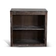 Sofi Small Bookcase- X Cross Panels- 2 Shelves- Dark Brown Veneer