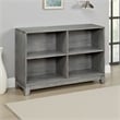 Thiem Cubby Bookcase- 43 Inch Wide 4 Shelves- Rustic Gray Veneer