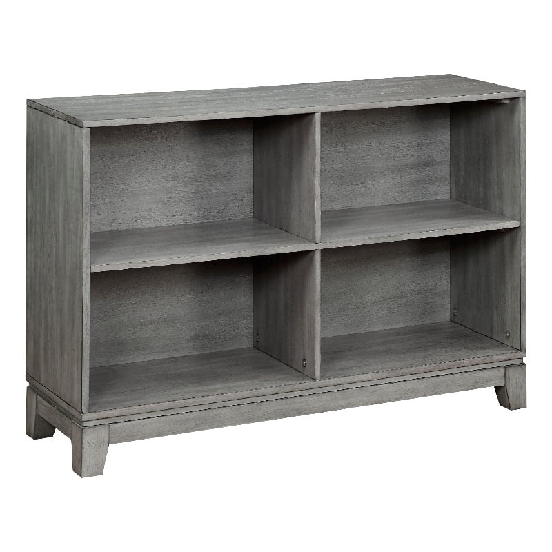 Thiem Cubby Bookcase- 43 Inch Wide 4 Shelves- Rustic Gray Veneer