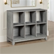 Thiem Cubby Bookcase- 6 Cube Style Shelves- Rustic Gray Veneer 40 Inch