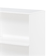 Thiem Bookcase- 4 Cube Shelves- White- Black Veneer- 43 Inch