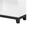 Thiem Bookcase- 4 Cube Shelves- White- Black Veneer- 43 Inch