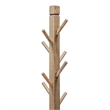 Rena Coat/Hat Tree Stand- 8 Wood Stems- 72 Inch Light Brown Mahogany