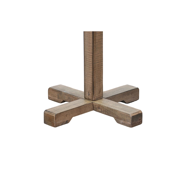 Rena Coat/Hat Tree Stand- 8 Wood Stems- 72 Inch Light Brown Mahogany
