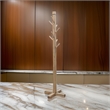Rena Coat/Hat Tree Stand- 8 Wood Stems- 72 Inch Light Brown Mahogany