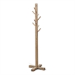 Rena Coat/Hat Tree Stand- 8 Wood Stems- 72 Inch Light Brown Mahogany