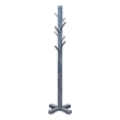 Rena Coat- Hat Rack Stand- 8 Wood Stems- 72 Inch Ocean Blue Mahogany