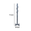 Rena Coat- Hat Rack Stand- 8 Wood Stems- 72 Inch Ocean Blue Mahogany