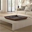 Flint Decorative Serving Tray-27x27 Square Dark Rustic Oak Brown