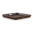 Flint Decorative Serving Tray-27x27 Square Dark Rustic Oak Brown