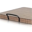 Rena Ottoman Tray with Metal Handles-17 Inch Light Brown Mahogany