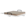 Rena Ottoman Tray with Metal Handles-17 Inch Light Brown Mahogany