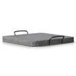 Rena Ottoman Tray with Metal Handles-17 Inch Black Sand Mahogany Wood
