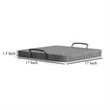 Rena Ottoman Tray with Metal Handles-17 Inch Black Sand Mahogany Wood