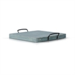 Rena Ottoman Tray with Metal Handle-17 Inch Distressed Green Mahogany