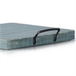 Rena Ottoman Tray with Metal Handle-17 Inch Distressed Green Mahogany