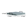 Rena Ottoman Tray with Metal Handle-17 Inch Distressed Green Mahogany