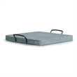 Rena Ottoman Tray with Metal Handle-17 Inch Distressed Green Mahogany