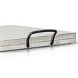 Rena Ottoman Tray-Metal Handles-17 Inch Distressed White Mahogany