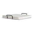 Rena Ottoman Tray-Metal Handles-17 Inch Distressed White Mahogany
