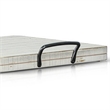 Rena Ottoman Tray-Metal Handles-17 Inch Distressed White Mahogany
