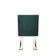 Boly 24 Inch Side Dining Chair Set of 2- Green Velvet- Gold Cantilever
