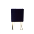 Boly 24 Inch Side Dining Chair Set of 2- Navy Blue Velvet- Gold Cantilever