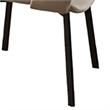Hem 22 Inch Dining Chair Set of 2- Beige Faux Leather- Armless Open Back