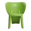 Fyna 16 Inch Kids Chair with Curved Back- Set of 4- Elephant Trunk Design- Green