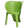 Fyna 16 Inch Kids Chair with Curved Back- Set of 4- Elephant Trunk Design- Green
