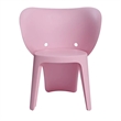 Fyna 16 Inch Kids Chair with Curved Back- Set of 4- Elephant Trunk Design- Pink