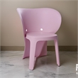 Fyna 16 Inch Kids Chair with Curved Back- Set of 4- Elephant Trunk Design- Pink