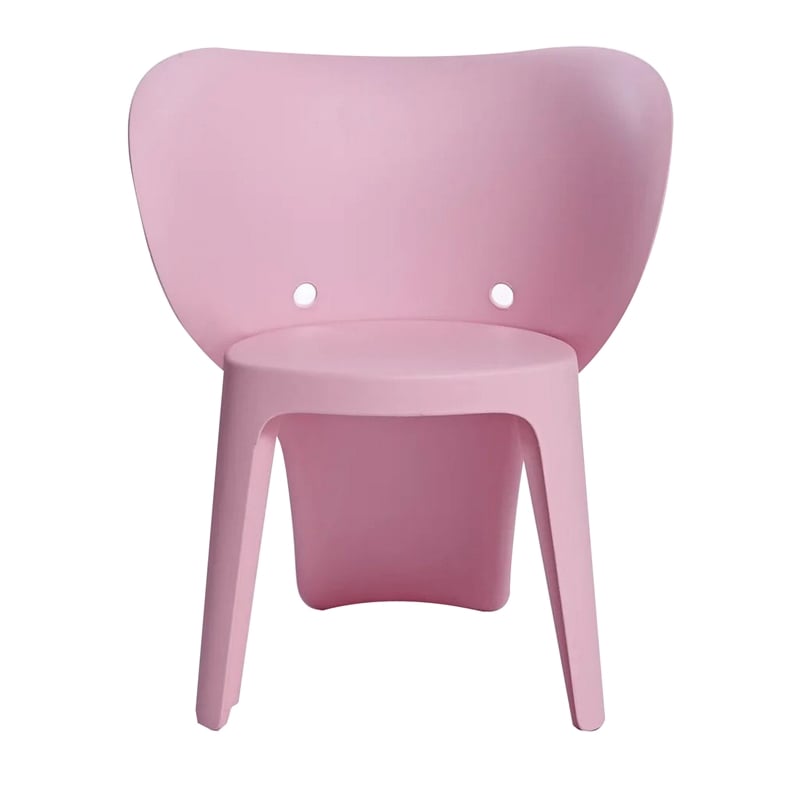 Fyna 16 Inch Kids Chair with Curved Back- Set of 4- Elephant Trunk Design- Pink