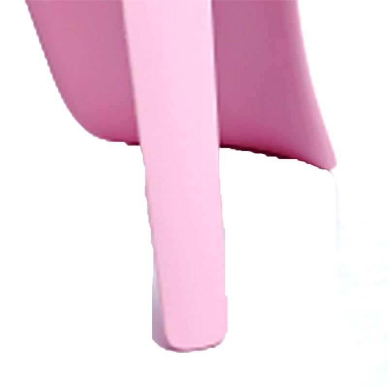 Fyna 16 Inch Kids Chair with Curved Back- Set of 4- Elephant Trunk Design- Pink