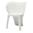 Fyna 16 Inch Kids Chair with Curved Back- Set of 4- Elephant Trunk Design- White