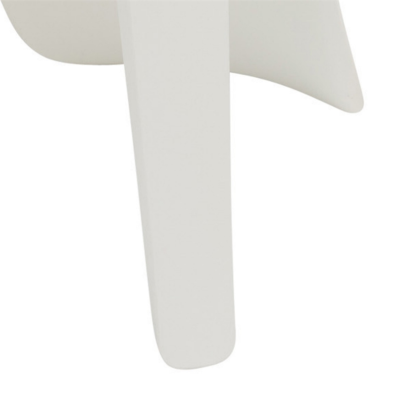 Fyna 16 Inch Kids Chair with Curved Back- Set of 4- Elephant Trunk Design- White