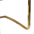 Gyn 17 Inch Dining Chair Set of 2- Cantilever Base- Black Gold Faux Leather