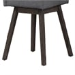 Ghy 25 Inch Swivel Counter Chair Set of 2- Gray Textured Upholstery- Brown