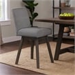 Ghy 25 Inch Swivel Counter Chair Set of 2- Gray Textured Upholstery- Brown