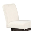 Ghy 25 Inch Swivel Counter Chair Set of 2- White Textured Upholstery- Brown