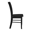 Nova 18 Inch Dining Side Chair Set of 2- Slatted Backrests- Jet Black Wood