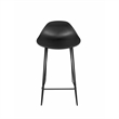 Bert 30 Inch Barstool Chair Set of 2- Low Back- Geometric Black Metal