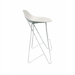 Bert 30 Inch Barstool Chair Set of 2- Low Back- Geometric White Metal