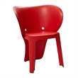 Fyna 16 Inch Kids Chair Set of 4- Curved Back- Elephant Trunk Design- Red