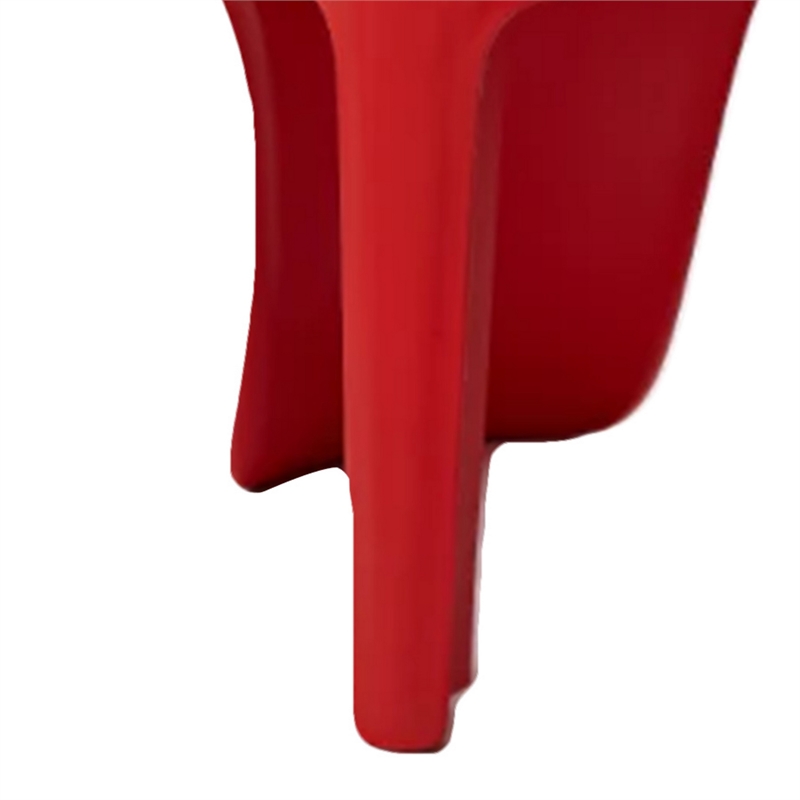 Fyna 16 Inch Kids Chair Set of 4- Curved Back- Elephant Trunk Design- Red