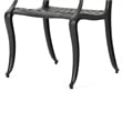 Cay Outdoor Dining Chair Set of 2- Mesh Style Back- Black Cast Aluminium